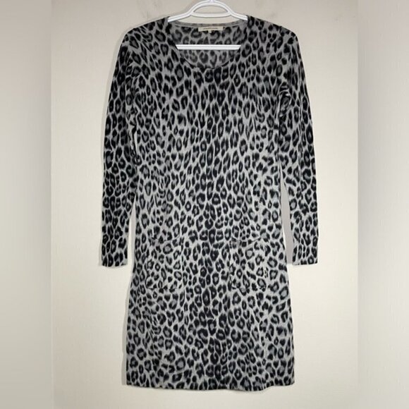 Gerard Darel Leopard Print Knitted 100% Wool Dress size 1 - Picture 2 of 6
